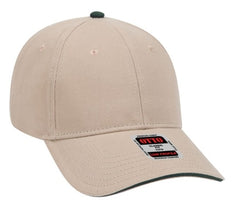 OTTO Cap 6 Panel Low Profile Baseball Cap Brushed Bull Denim Sandwich Visor 23-255
