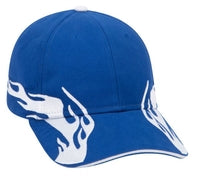 Otto Flame Pattern Brushed Cotton Twill Sandwich Visor Pro Style 58-755