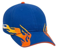 Otto Flame Pattern Brushed Cotton Twill Sandwich Visor Pro Style 58-755
