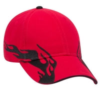 Otto Flame Pattern Brushed Cotton Twill Sandwich Visor Pro Style 58-755