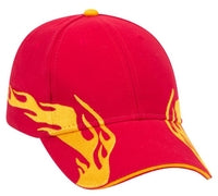 Otto Flame Pattern Brushed Cotton Twill Sandwich Visor Pro Style 58-755