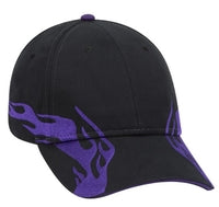 Otto Flame Pattern Brushed Cotton Twill Sandwich Visor Pro Style 58-755