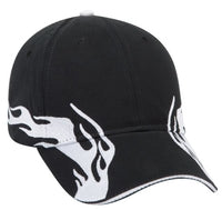 Otto Flame Pattern Brushed Cotton Twill Sandwich Visor Pro Style 58-755