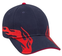 Otto Flame Pattern Brushed Cotton Twill Sandwich Visor Pro Style 58-755