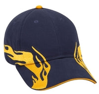 Otto Flame Pattern Brushed Cotton Twill Sandwich Visor Pro Style 58-755