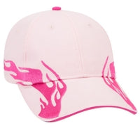 Otto Flame Pattern Brushed Cotton Twill Sandwich Visor Pro Style 58-755