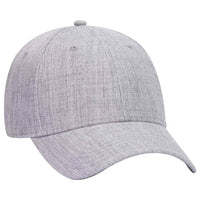 Otto Wool Blend Twill Six Panel Low Profile Baseball Cap 19-208