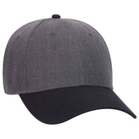 Otto Wool Blend Twill Six Panel Low Profile Baseball Cap 19-208