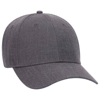 Otto Wool Blend Twill Six Panel Low Profile Baseball Cap 19-208