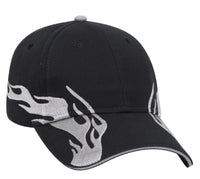 Otto Flame Pattern Brushed Cotton Twill Sandwich Visor Pro Style 58-755