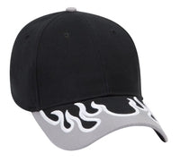 Otto Flame Pattern Brushed Cotton Twill Sandwich Visor Pro Style 58-755