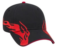 Otto Flame Pattern Brushed Cotton Twill Sandwich Visor Pro Style 58-755