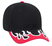 Otto Flame Pattern Brushed Cotton Twill Sandwich Visor Pro Style 58-755