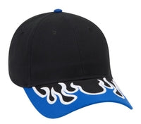Otto Flame Pattern Brushed Cotton Twill Sandwich Visor Pro Style 58-755