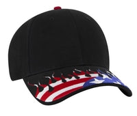 Otto Flame Pattern Brushed Cotton Twill Sandwich Visor Pro Style 58-755