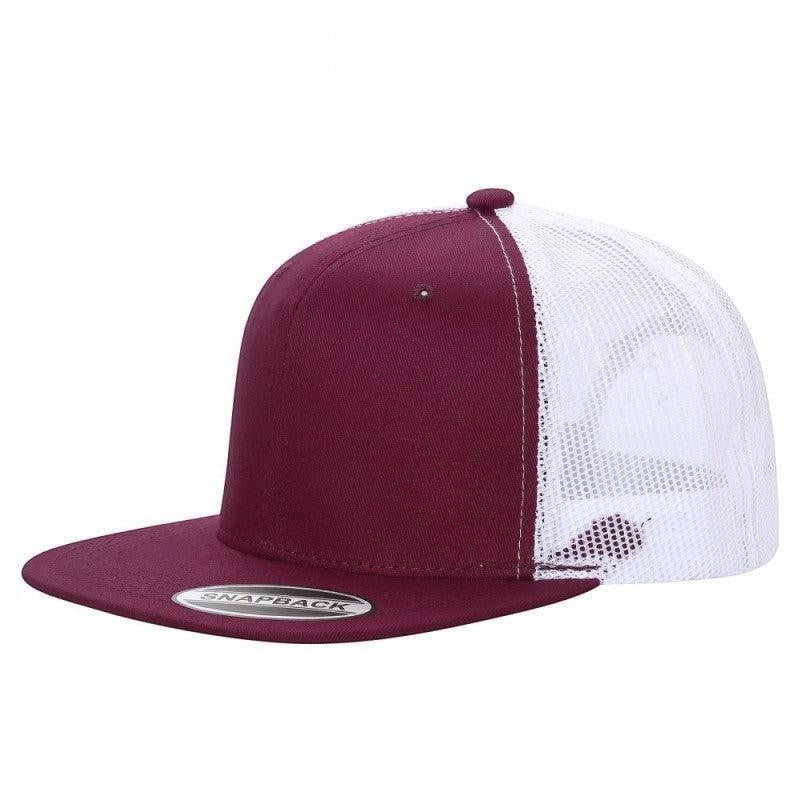 WAYCAP 6FTM 6 Panel Flat Bill Mesh Trucker Hat