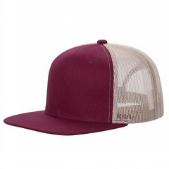 WAYCAP 6FTM 6 Panel Flat Bill Mesh Trucker Hat