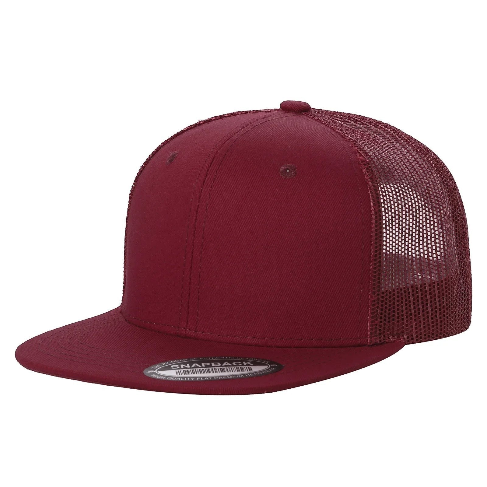 WAYCAP 6FTM 6 Panel Flat Bill Mesh Trucker Hat