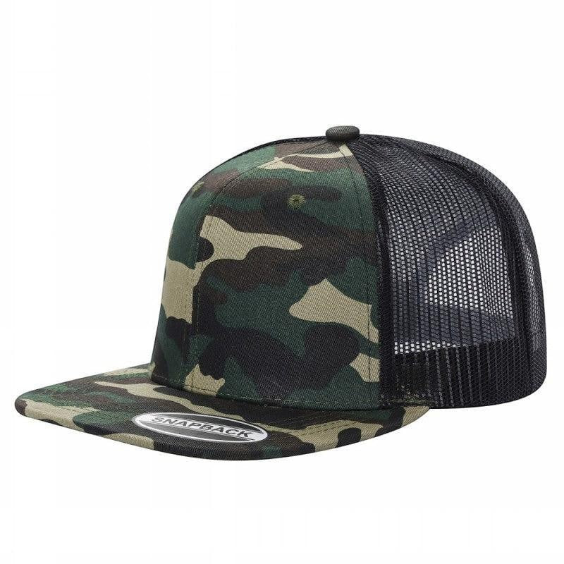 WAYCAP 6FTM 6 Panel Flat Bill Mesh Trucker Hat