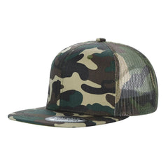 WAYCAP 6FTM 6 Panel Flat Bill Mesh Trucker Hat