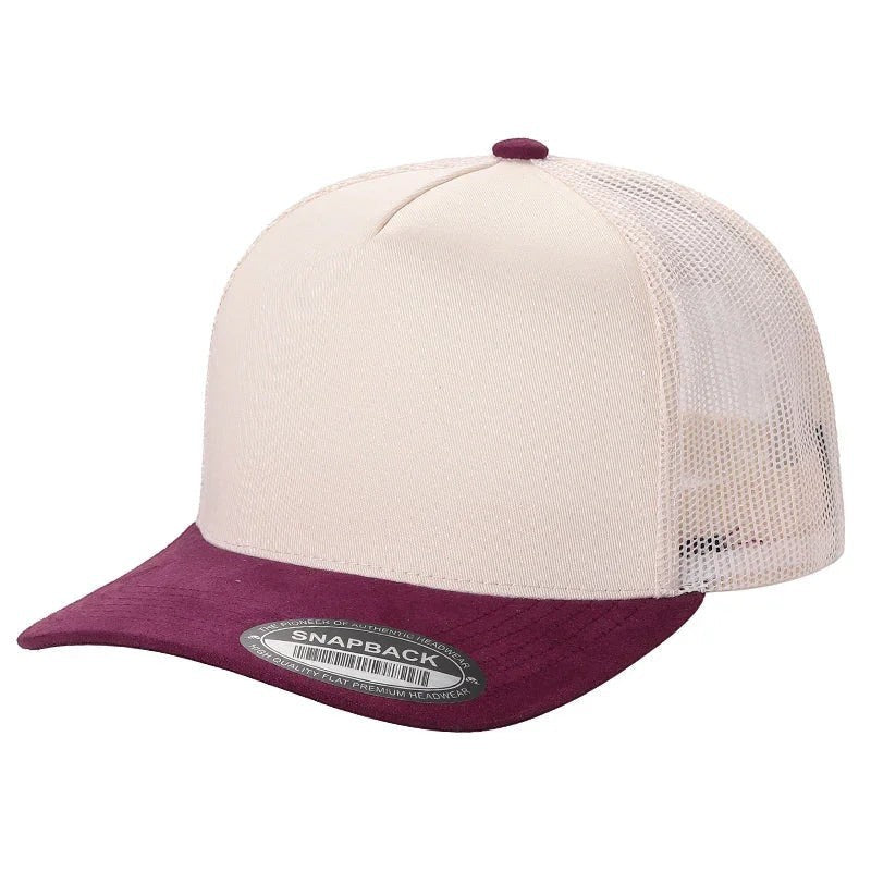 WAYCAP TCMS 5-Panel Mesh Back Trucker Hat with Suede Bill
