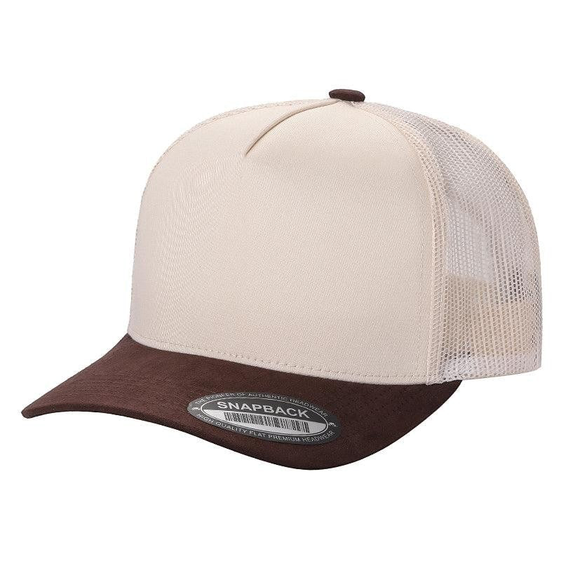 WAYCAP TCMS 5-Panel Mesh Back Trucker Hat with Suede Bill
