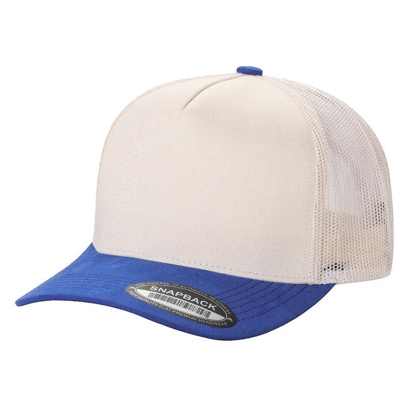 WAYCAP TCMS 5-Panel Mesh Back Trucker Hat with Suede Bill