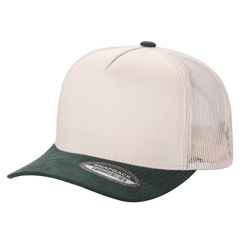 WAYCAP TCMS 5-Panel Mesh Back Trucker Hat with Suede Bill