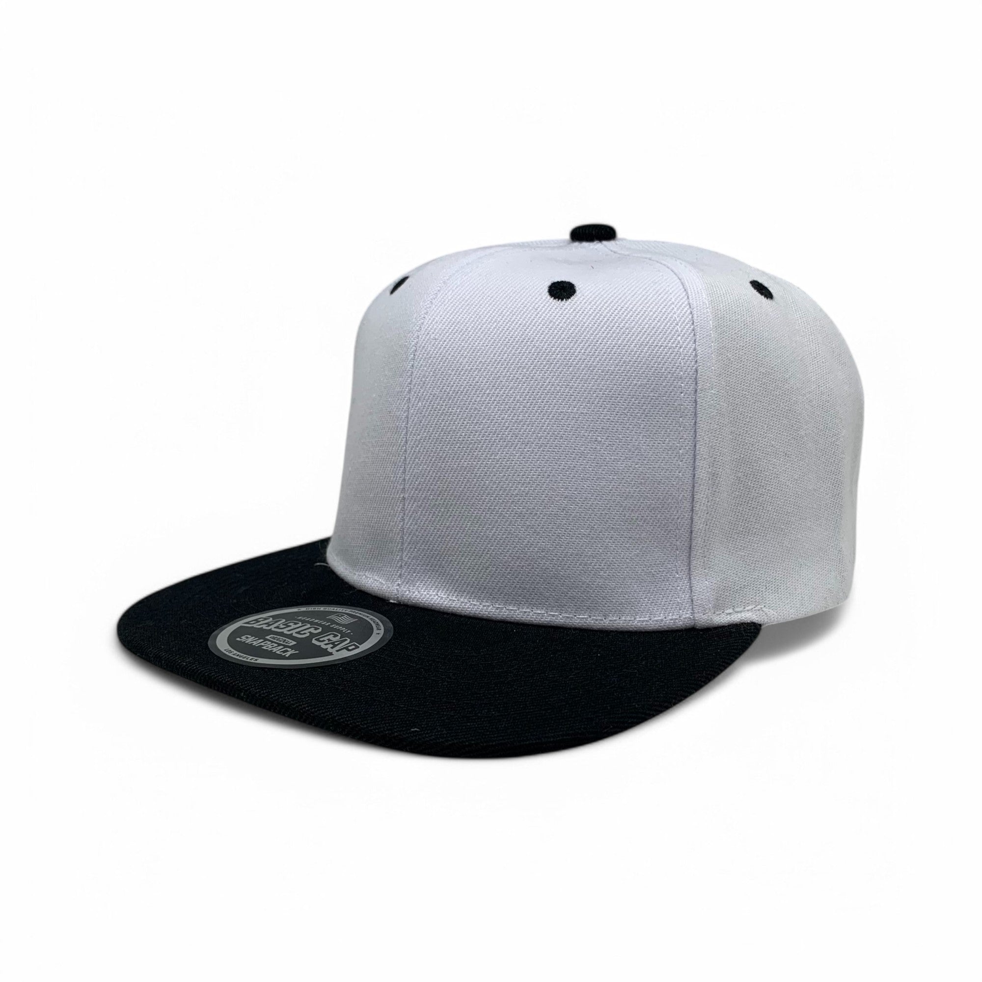 Basic Cap Plain Poly Snapback Hat 8002