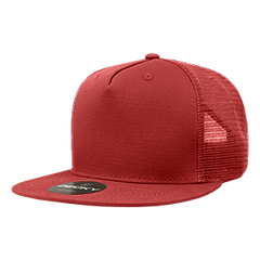 Decky 1040 5-Panel High Profile Structured Cotton Blend Trucker Hat