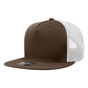 Decky 1040 5-Panel High Profile Structured Cotton Blend Trucker Hat
