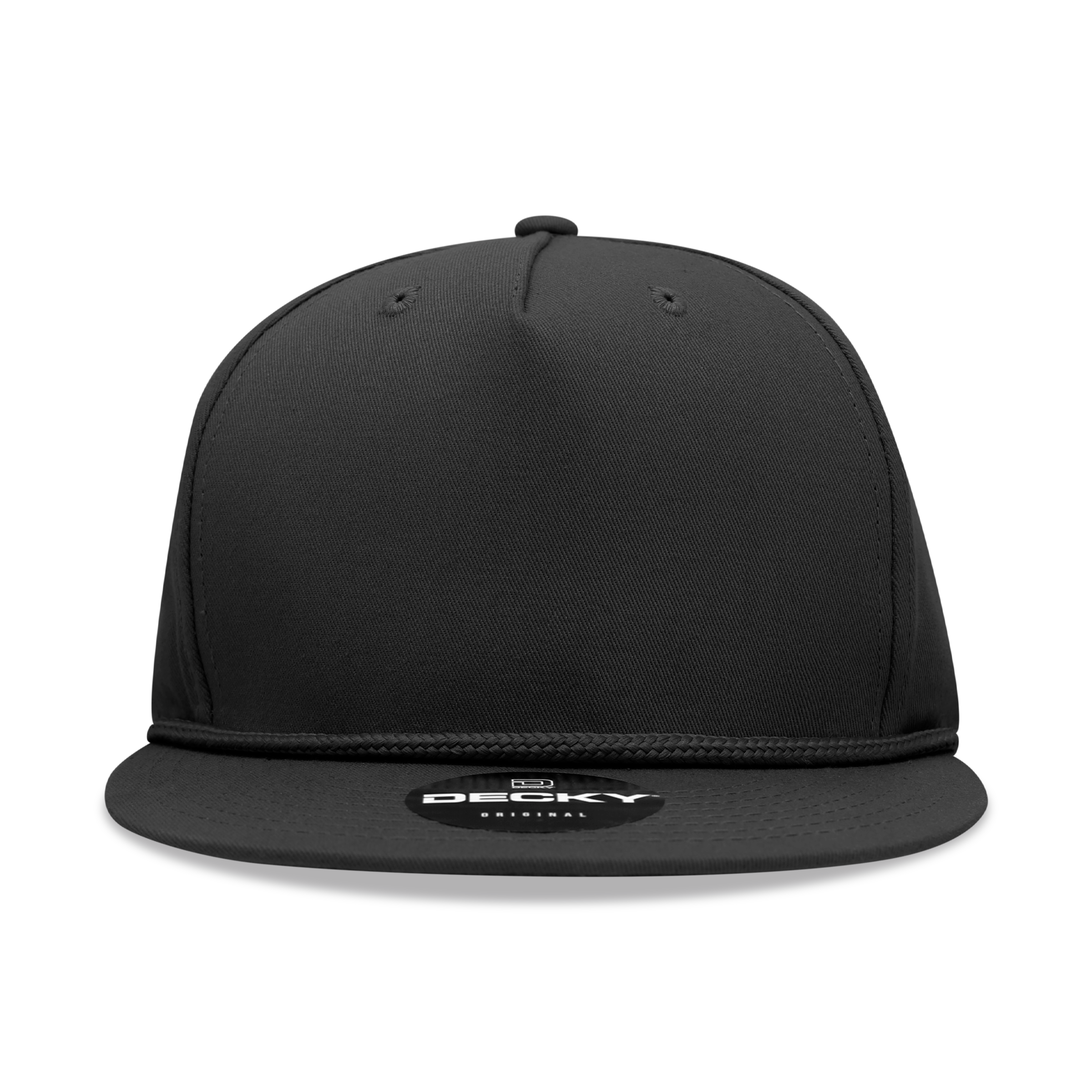 DECKY 1041 5-Panel High Profile Structured Cotton Blend Rope Hat