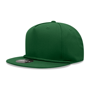 DECKY 1041 5-Panel High Profile Structured Cotton Blend Rope Hat