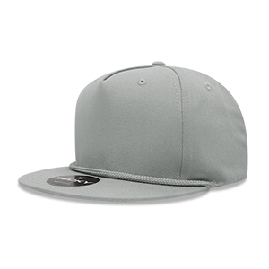 DECKY 1041 5-Panel High Profile Structured Cotton Blend Rope Hat