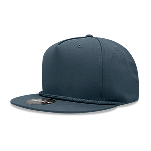 DECKY 1041 5-Panel High Profile Structured Cotton Blend Rope Hat
