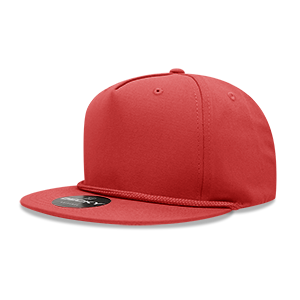 DECKY 1041 5-Panel High Profile Structured Cotton Blend Rope Hat