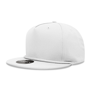 DECKY 1041 5-Panel High Profile Structured Cotton Blend Rope Hat