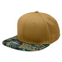 DECKY 1047 6-Panel High Profile Structured Camo Snapback Hat
