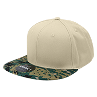 DECKY 1047 6-Panel High Profile Structured Camo Snapback Hat