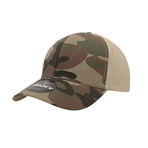 DECKY 1048 6-Panel Mid Profile Structured Camo Cap