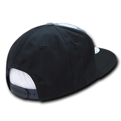 DECKY 1049 6-Panel High Profile Structured Camo Snapback Hat, Black/Urb/Black