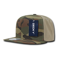 DECKY 1049 6-Panel High Profile Structured Camo Snapback Hat
