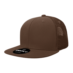 Decky 1052 6-Panel High Profile Structured Trucker Hat, Flat Bill
