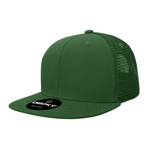 Decky 1052 6-Panel High Profile Structured Trucker Hat, Flat Bill