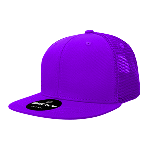 Decky 1052 6-Panel High Profile Structured Trucker Hat, Flat Bill