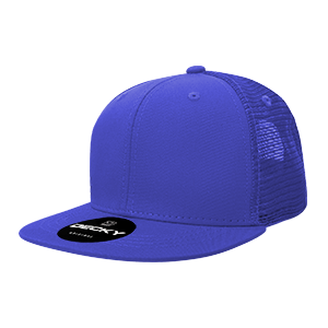 Decky 1052 6-Panel High Profile Structured Trucker Hat, Flat Bill