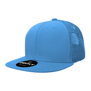 Decky 1052 6-Panel High Profile Structured Trucker Hat, Flat Bill