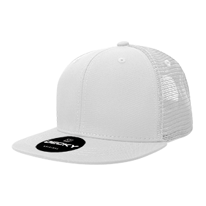 Decky 1052 6-Panel High Profile Structured Trucker Hat, Flat Bill