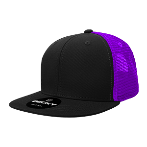 Decky 1052 6-Panel High Profile Structured Trucker Hat, Flat Bill