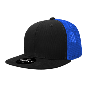 Decky 1052 6-Panel High Profile Structured Trucker Hat, Flat Bill